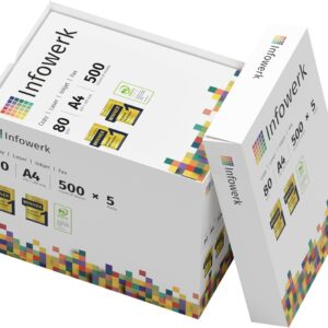 Printer Paper Copier Paper 500-150000 Sheets A4 80 g Premium White PEFC Certified (2,500 Sheets)