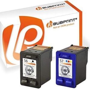 2 Compatible Printer Ink Cartridges for HP 56 + 57 HP DeskJet 450 5145 5150 5151 5550 5552 5650 5652 5655 5850 9650 9670 9680 Officejet 4105 4105 4212 4215 4219 4252 4255 4259 5500 5505 5508 5510 5515 6110