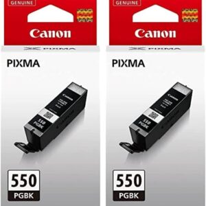 Canon Original PGI-550 PGBK Standard Black Segment Ink – Recyclable Packaging (Pack of 2)