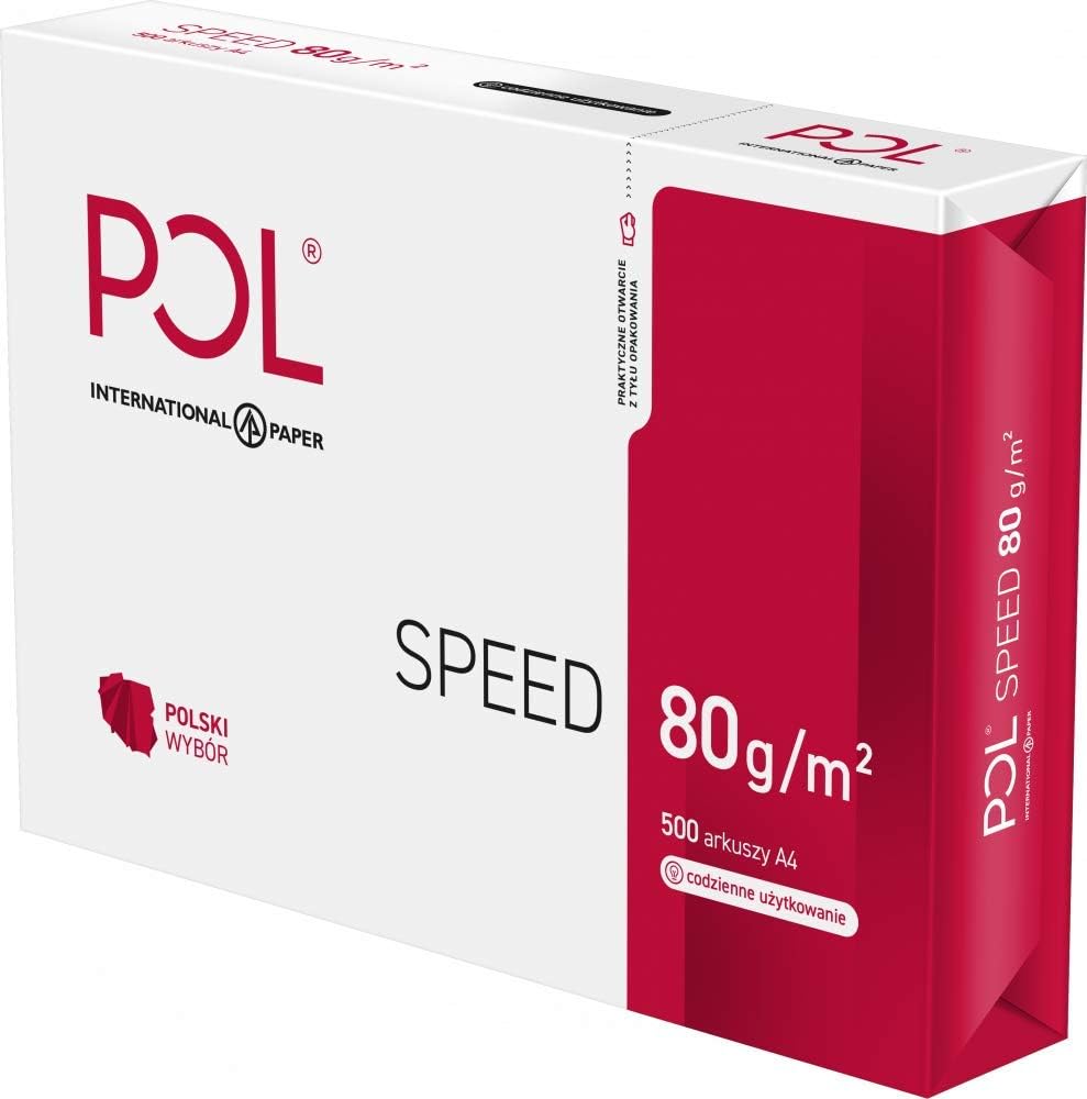 POLSPEED Copier and Printer Paper A4 500 Sheets 80gsm White