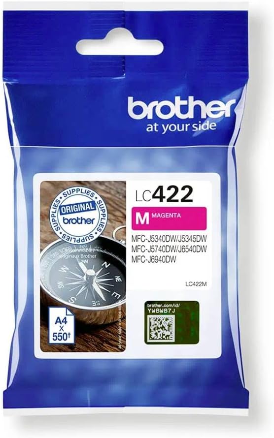 Brother Original Ink Cartridge LC-422M Magenta for MFC-J5340DW, MFC-J5345DW, MFC-J5740DW, MFC-J6540DW, MFC-J6940DW