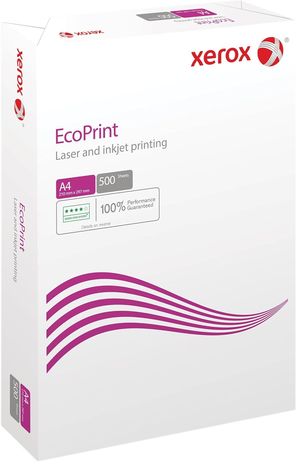 Xerox EcoPrint Copier Paper, 75 g/m², A4, White, Wood-Free ECF - 1 Box, 5 Packs, 2,500 Sheets – Bild 4