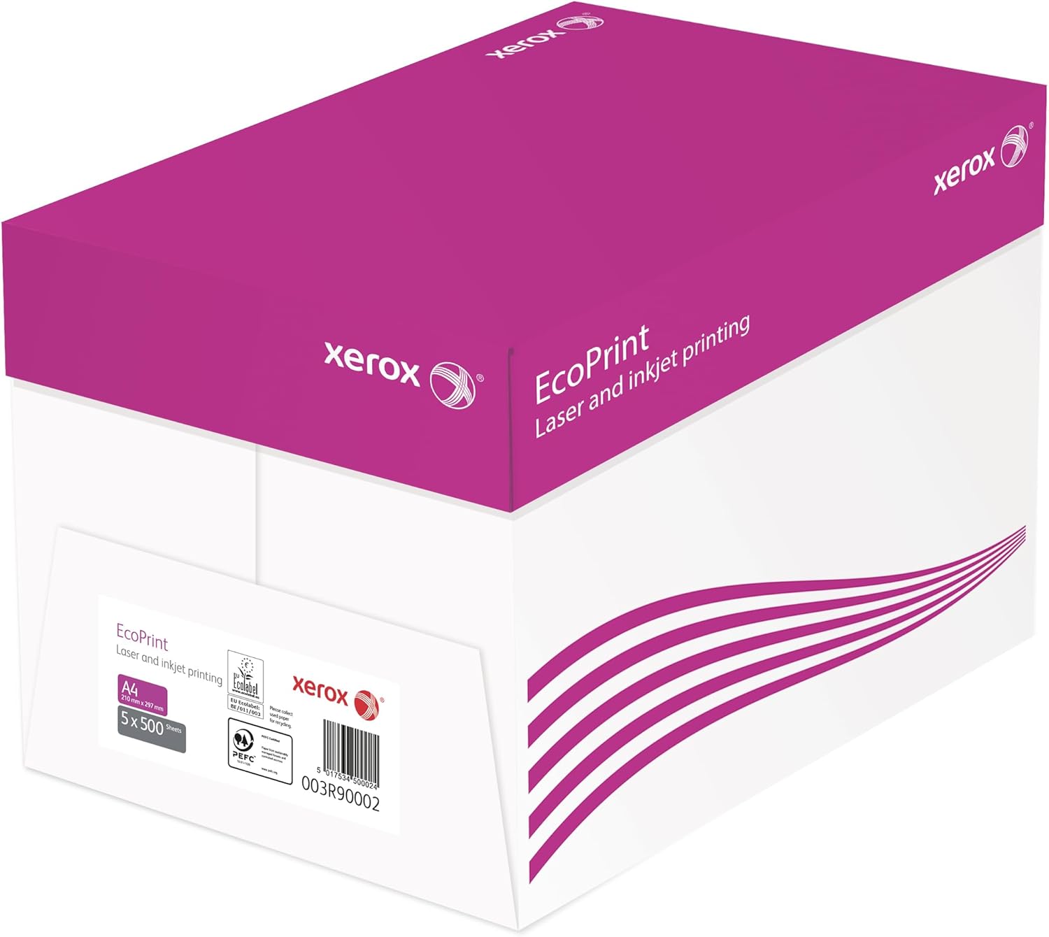 Xerox EcoPrint Copier Paper, 75 g/m², A4, White, Wood-Free ECF - 1 Box, 5 Packs, 2,500 Sheets – Bild 2