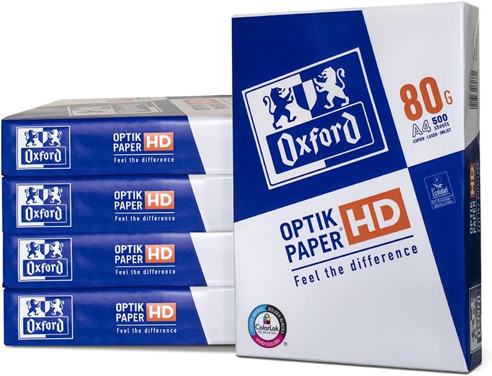 Oxford Premium Copier Printer Paper 2500 Sheets A4 Paper 1 Box of 5