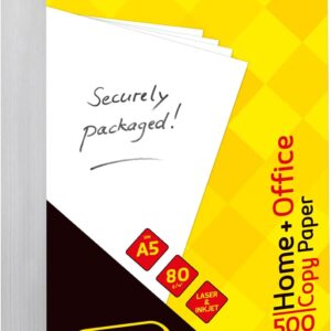 Idena 10547 Copier Paper DIN A5, 500 Sheets, White, Paper Quality 80 g/m², Ideal for Everyday Use, for Printing, Copying and Faxing, Suitable for Laser and Inkjet
