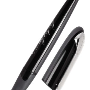 ONLINE Calligraphy-Fountain Pen, Calligraphy-Pen Air, black, wide calligraphy-nib in line width 1.4 mm, for standard ink cartridges or converters, includes blue combination cartridge