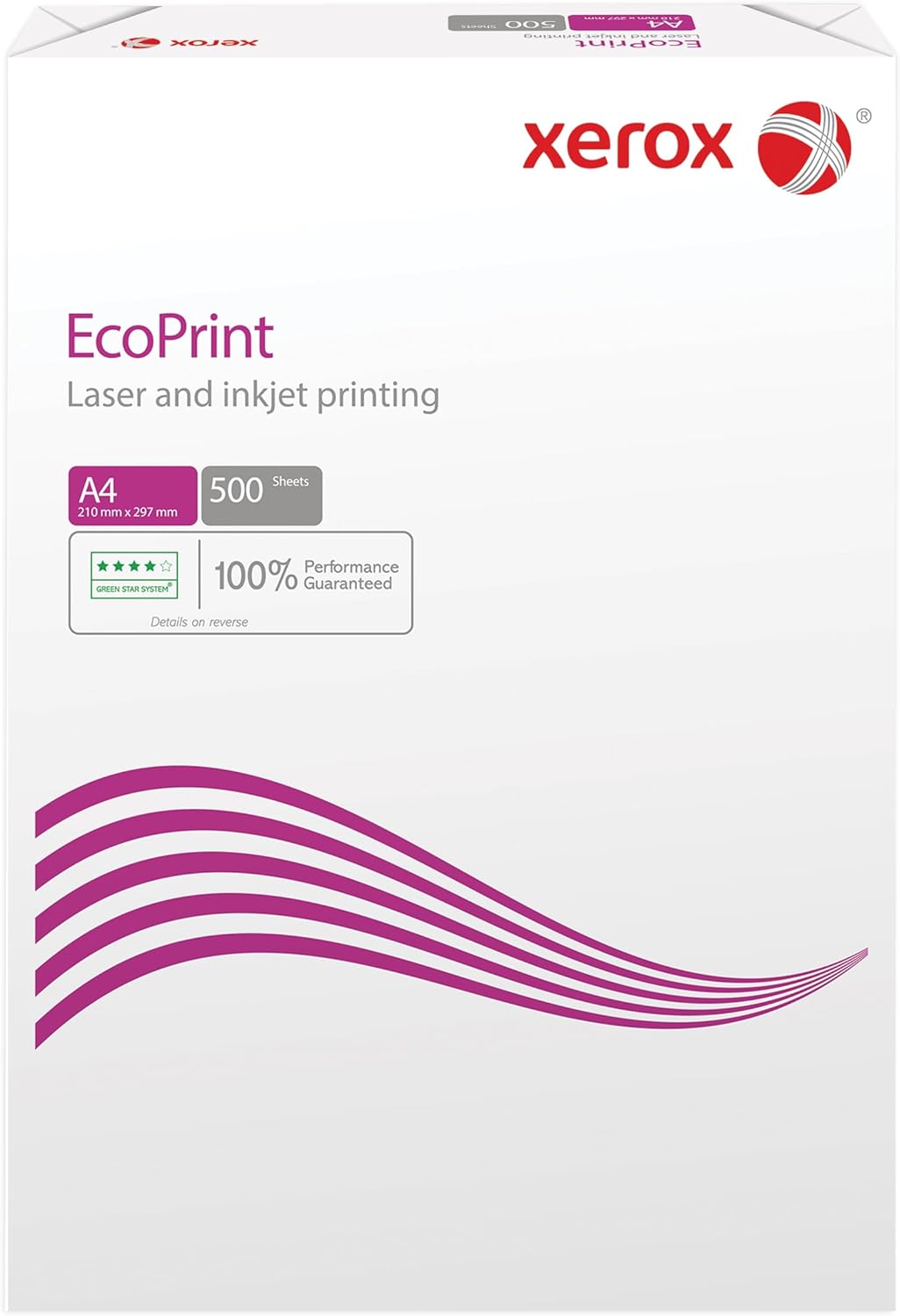 Xerox EcoPrint Copier Paper, 75 g/m², A4, White, Wood-Free ECF - 1 Box, 5 Packs, 2,500 Sheets – Bild 3