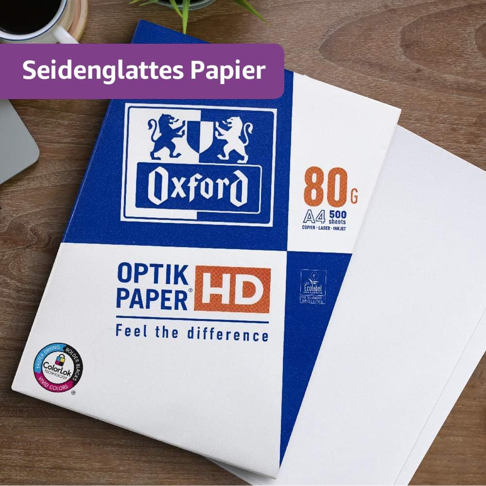 Oxford Premium Copier Printer Paper, 500 Sheets, A4 Paper, 1 Pack – Bild 2
