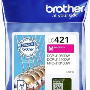Brother LC-421M Standard Ink Cartridge – Magenta for DCP-J1050DW, DCP-J1140DW, MFC-J1010DW