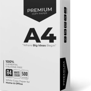 A4 Printer Paper, 500 Sheets, White Paper A4, Compatible with Inkjet, Laser Printers and Copiers, Versatile, Ideal for Home and Office Use (1 Pack)