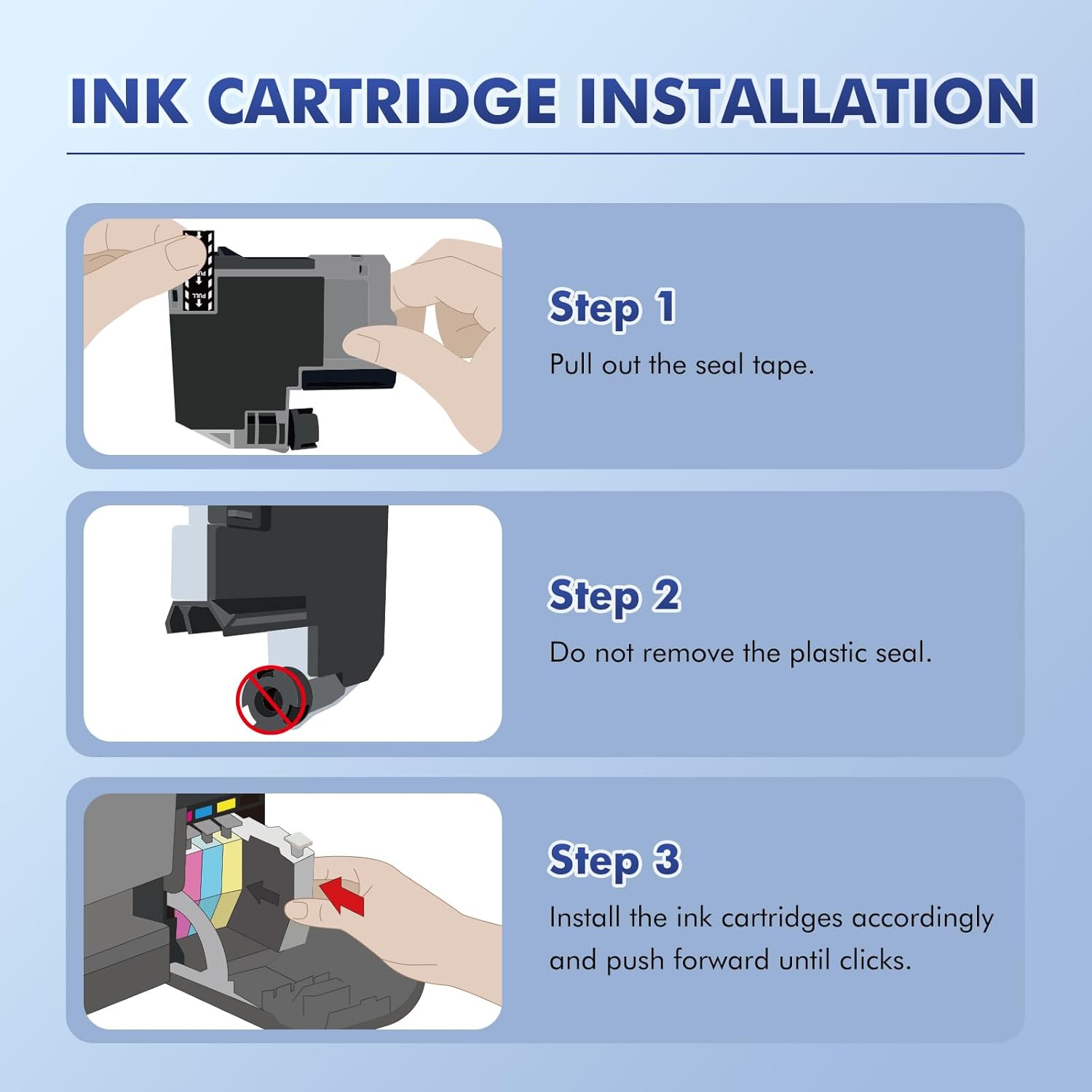 Ink Cartridges LC521XLVAL LC521VAL LC521XL Multipack DCP-J1360DW Compatible with LC-521XL Printer Cartridges for Brother Printers DCP-J1310DW DCP-J1260W DCP-J1313DW DCP-J1460DW (Black Cyan Magenta – Bild 6