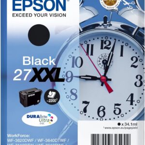 Epson Genuine Alarm Clock 27 Ink Cartridges – WF-3620DWF WF-3640DTWF WF-7110DTW WF-7620DTWF WF-7610DWF WF-7720DTWF WF-7715DWF WF-7710DWF WF-7210DTW xxl