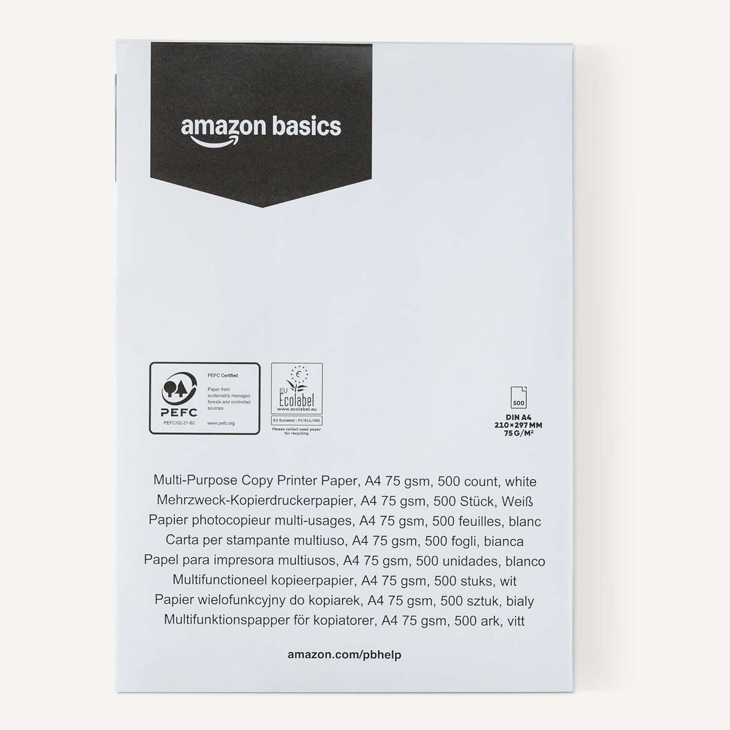Amazon Basics A4 75gsm Multi-Purpose Copy and Print Paper - White (Pack of 5) – Bild 5