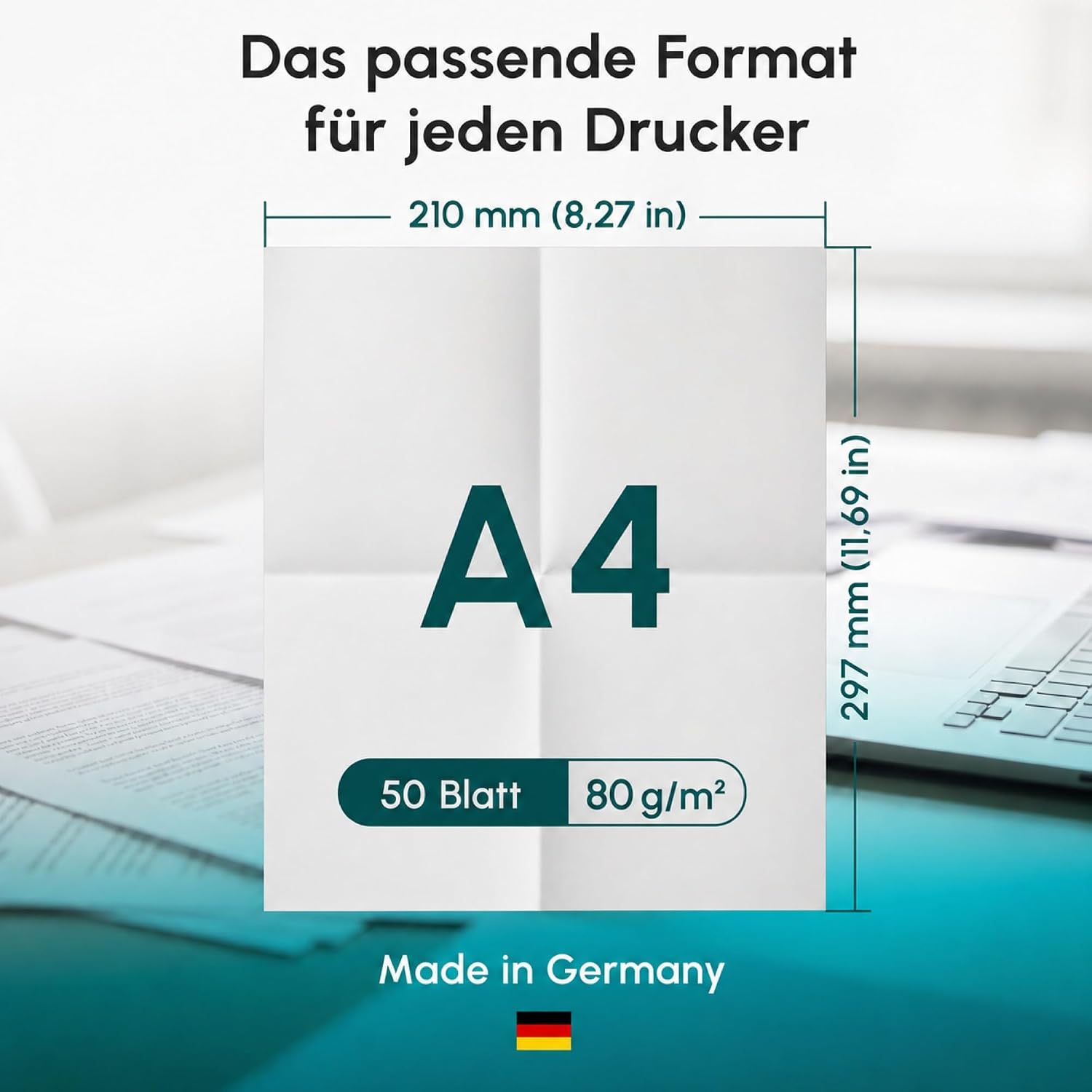 Copier Paper A4 White 80 g 50 Sheets Printer Paper Made in Germany – Bild 2