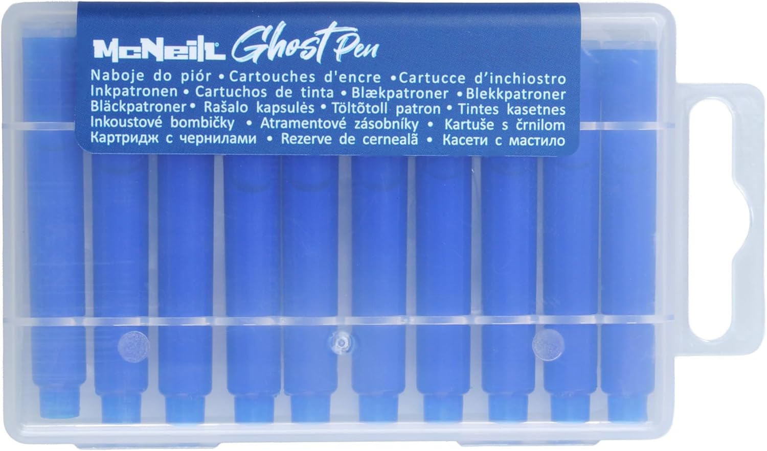 McNeill - Ghost Pen Ink Cartridges - Thermal Erasable Ink for Ghost Pen Fountain Pen | Replacement Cartridges in Various Colours | Clean Writing & Residue-Free Erasing (Blue) – Bild 2