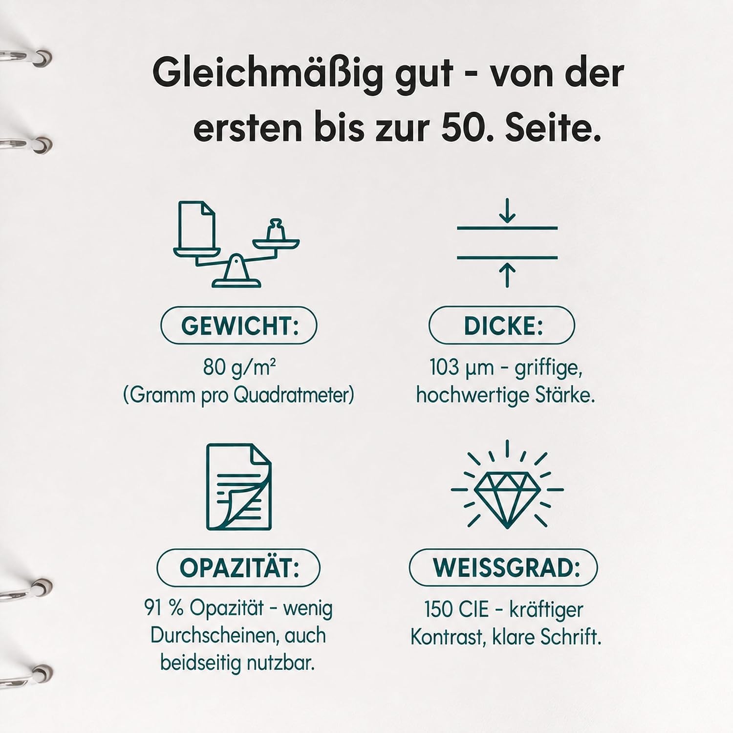 Copier Paper A4 White 80 g 50 Sheets Printer Paper Made in Germany – Bild 4
