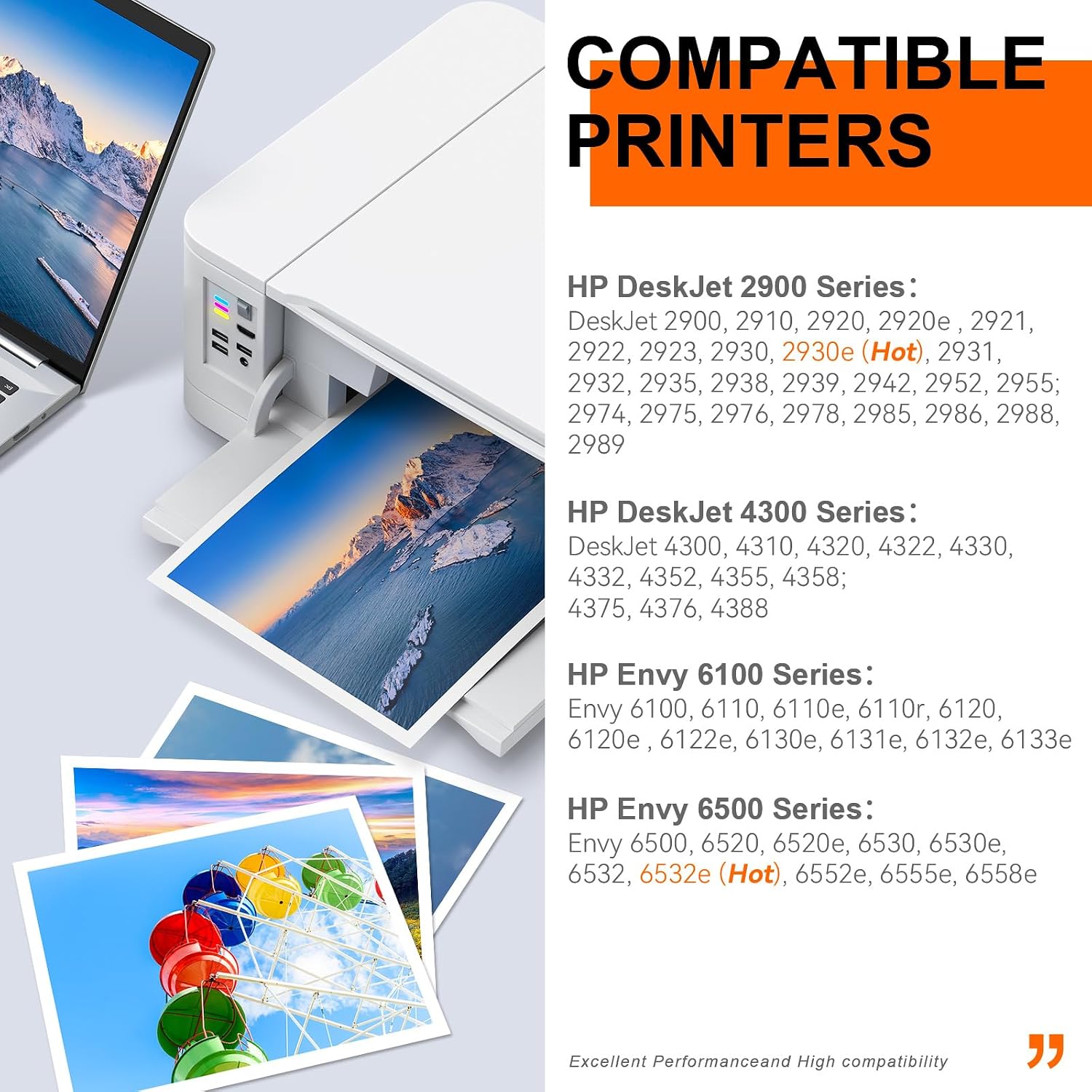308 XL Printer Cartridges Multipack, 308XL Cartridges Black and Colour Compatible with Original HP 308 Printer Cartridges for HP DeskJet 2900 4300 Envy 6110e 6120e 6122e 6130e 6520e 6530e 6532e Envy – Bild 2