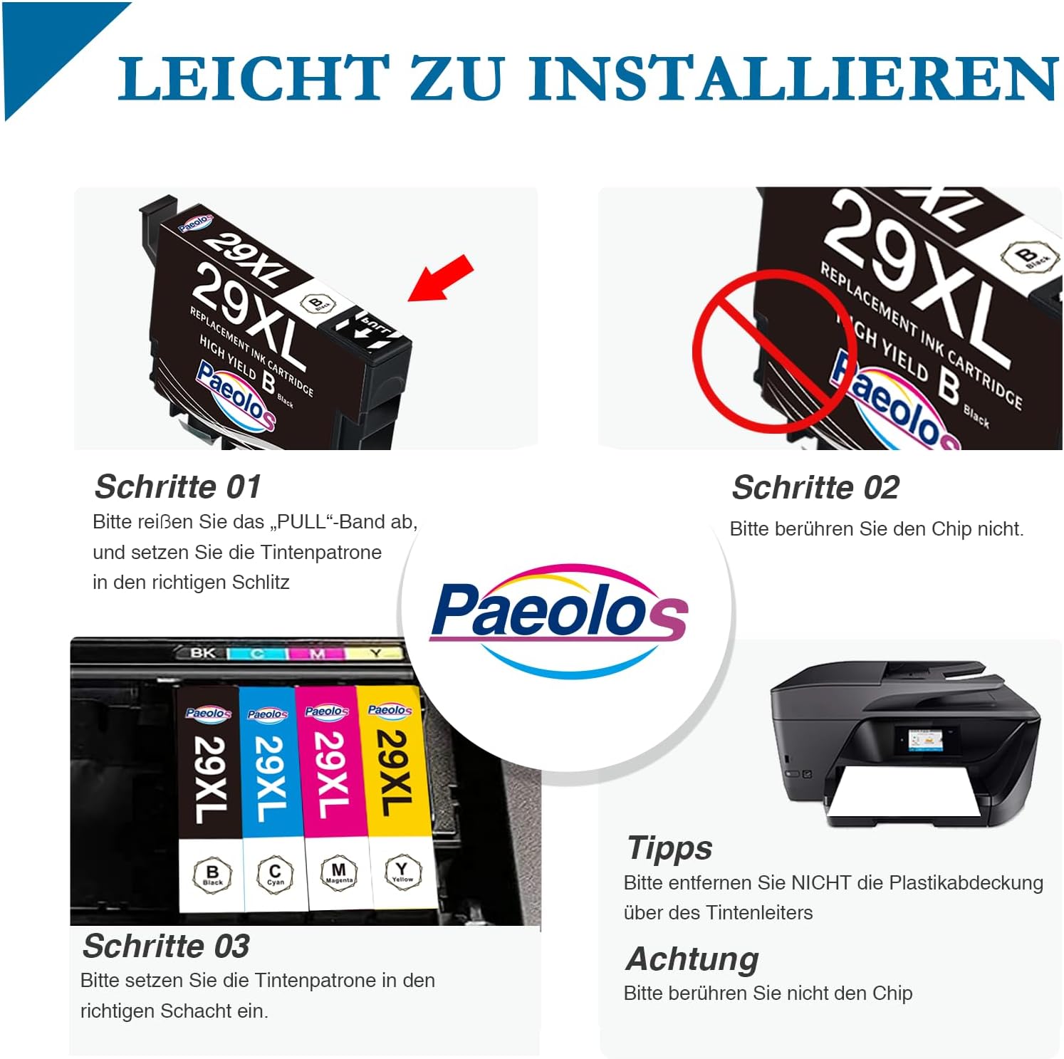 Paeolos 29XL Multipack for Epson 29 XL Printer Cartridges for Epson XP 352 Ink Cartridges for XP 342 XP-442 XP-235 XP-432 XP-332 XP-245 XP-345 XP-445 XP-455 XP-435 XP-335 XP-247 XP-255 XP-45 2, 18er pack – Bild 5