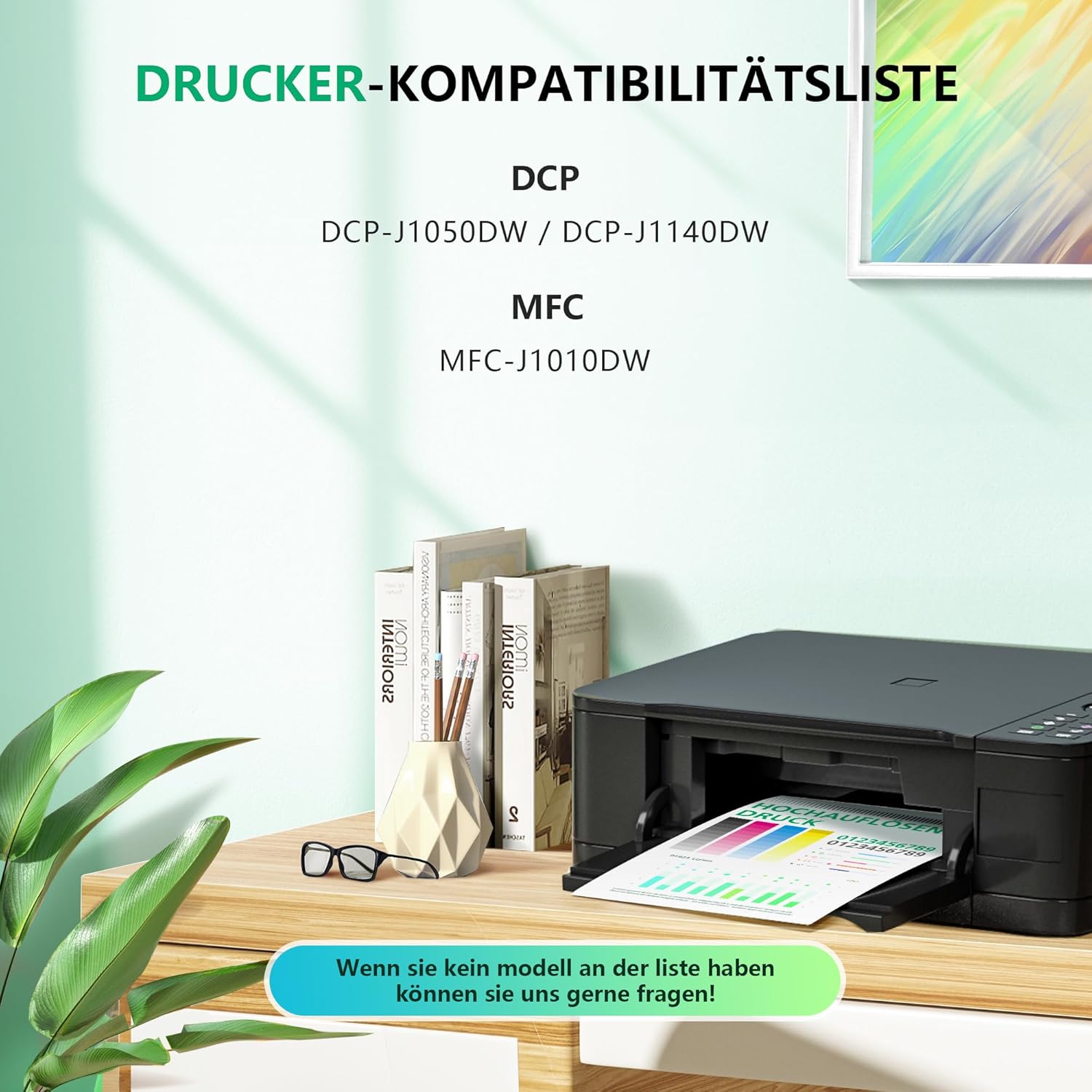 LC421XL LC-421XLVAL Ink Cartridges Compatible with Brother LC421XL 421XL for Brother DCP-J1050DW MFC-J1010DW DCP-J1140DW Cartridges (Black, Cyan, Magenta, Yellow, Pack of 4) – Bild 2