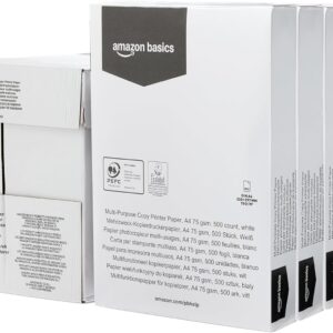 Amazon Basics A4 75gsm Multi-Purpose Copy and Print Paper – White (Pack of 5)