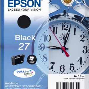 Epson Genuine Alarm Clock 27 Ink Cartridges – WF-3620DWF WF-3640DTWF WF-7110DTW WF-7620DTWF WF-7610DWF WF-7720DTWF WF-7715DWF WF-7710DWF WF-7210DTW