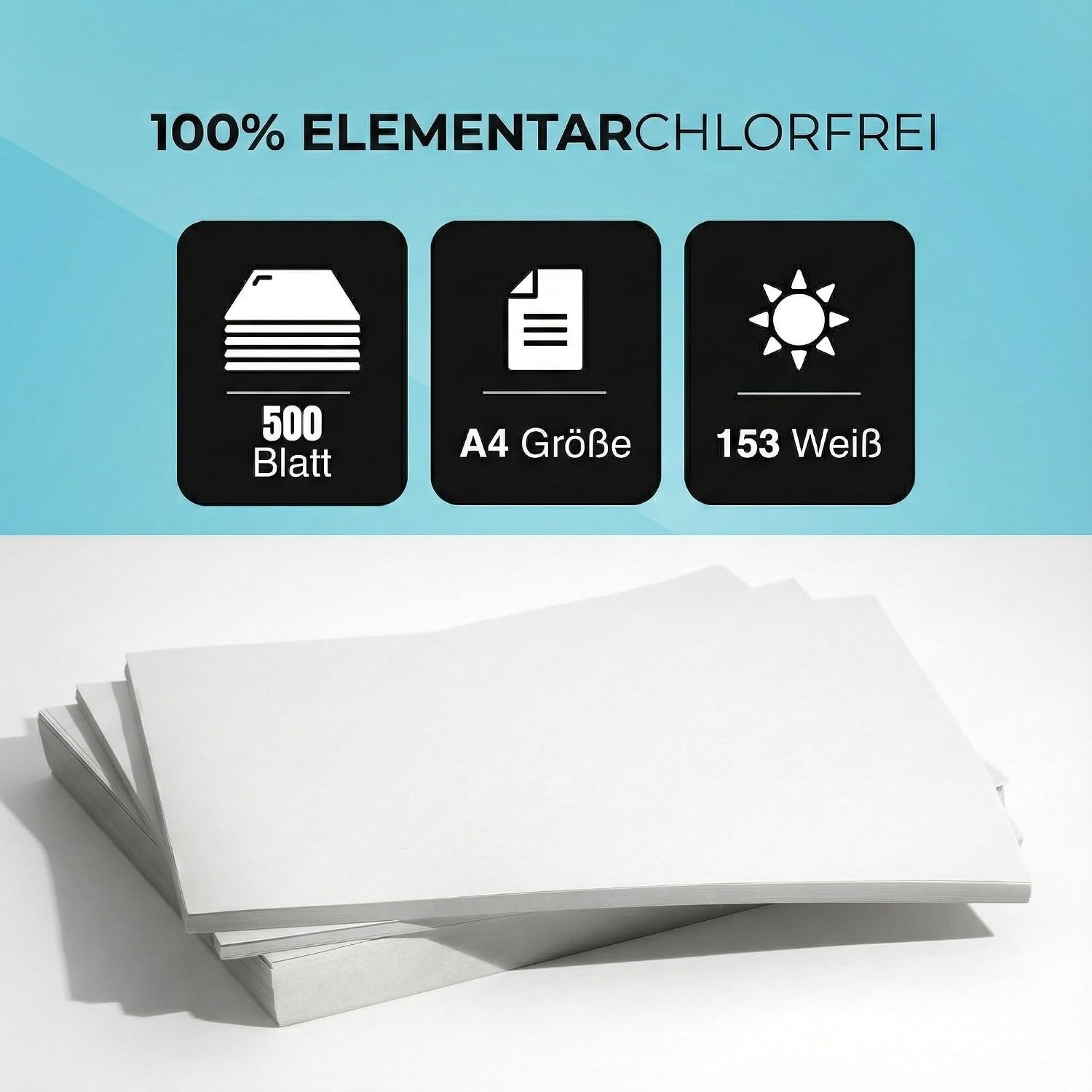 A4 Printer Paper, 500 Sheets, White Paper A4, Compatible with Inkjet, Laser Printers and Copiers, Versatile, Ideal for Home and Office Use (1 Pack) – Bild 5