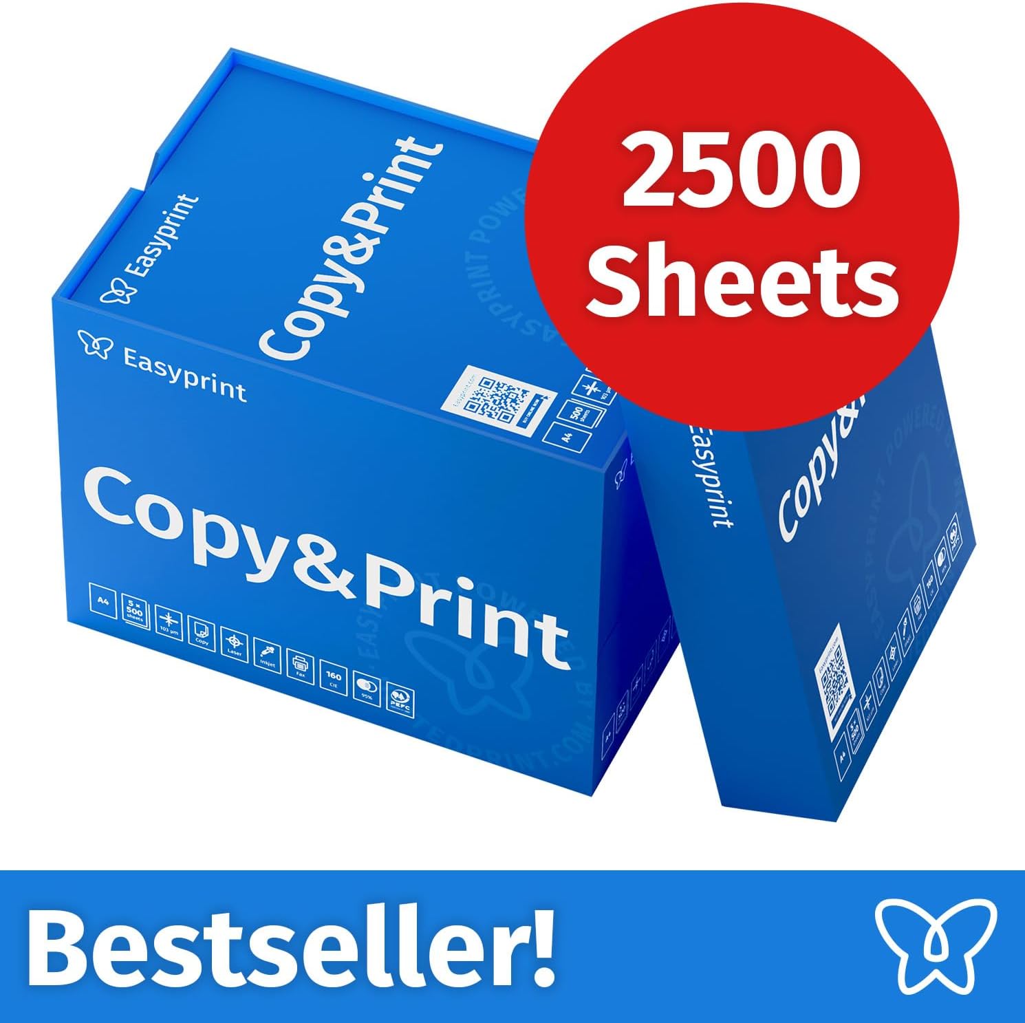 Easyprint Printer Paper Copier Paper 500-150000 Sheets A4 Premium Brilliant White CIE 160 PEFC Certified (2,500 Sheets) – Bild 2