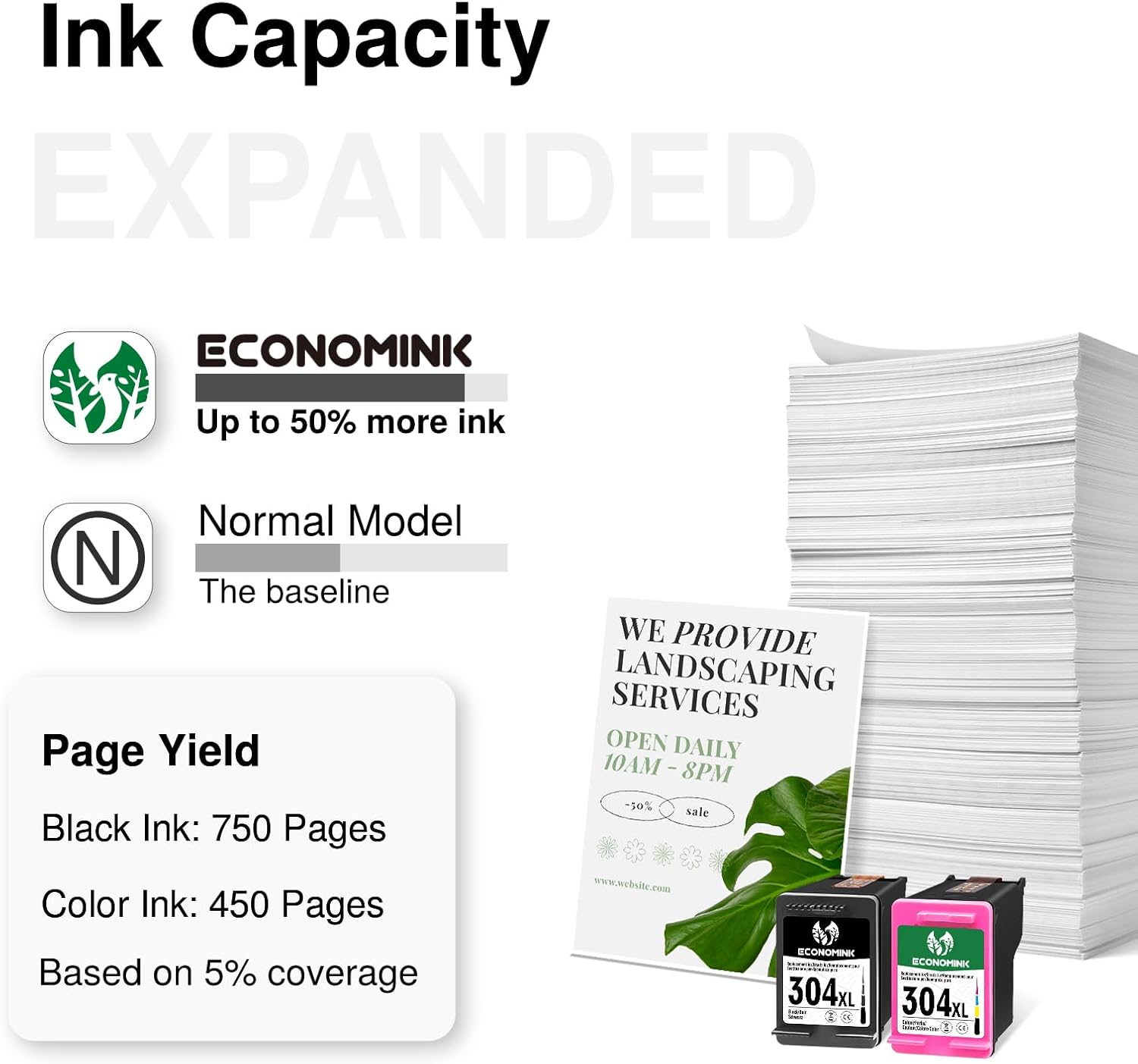 304XL Printer Cartridges 304XL Black and Colour Compatible with HP 304 Printer Cartridges for Envy 5030 5010 5020 5032 DeskJet 3750 3760 2620 2600 3720 2630 2622 3735 3766 2 printer (2 2Pack) – Bild 4