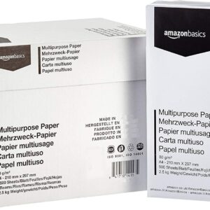 AmazonBasics printer paper, A4, 80 g / m², 5×500 sheets, white