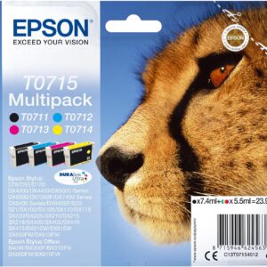 Epson Cheetah Ink, Smudge-Proof and Waterproof (Single Pack)/(Multipack)