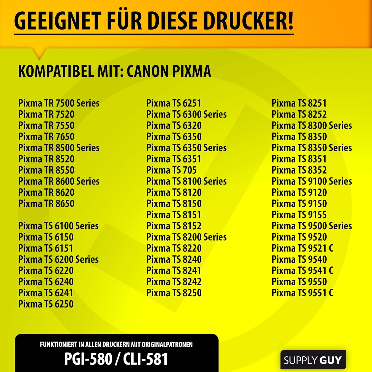 Supply Guy Printer Cartridges, Compatible with Canon PGI-580 CLI-581 – Bild 2