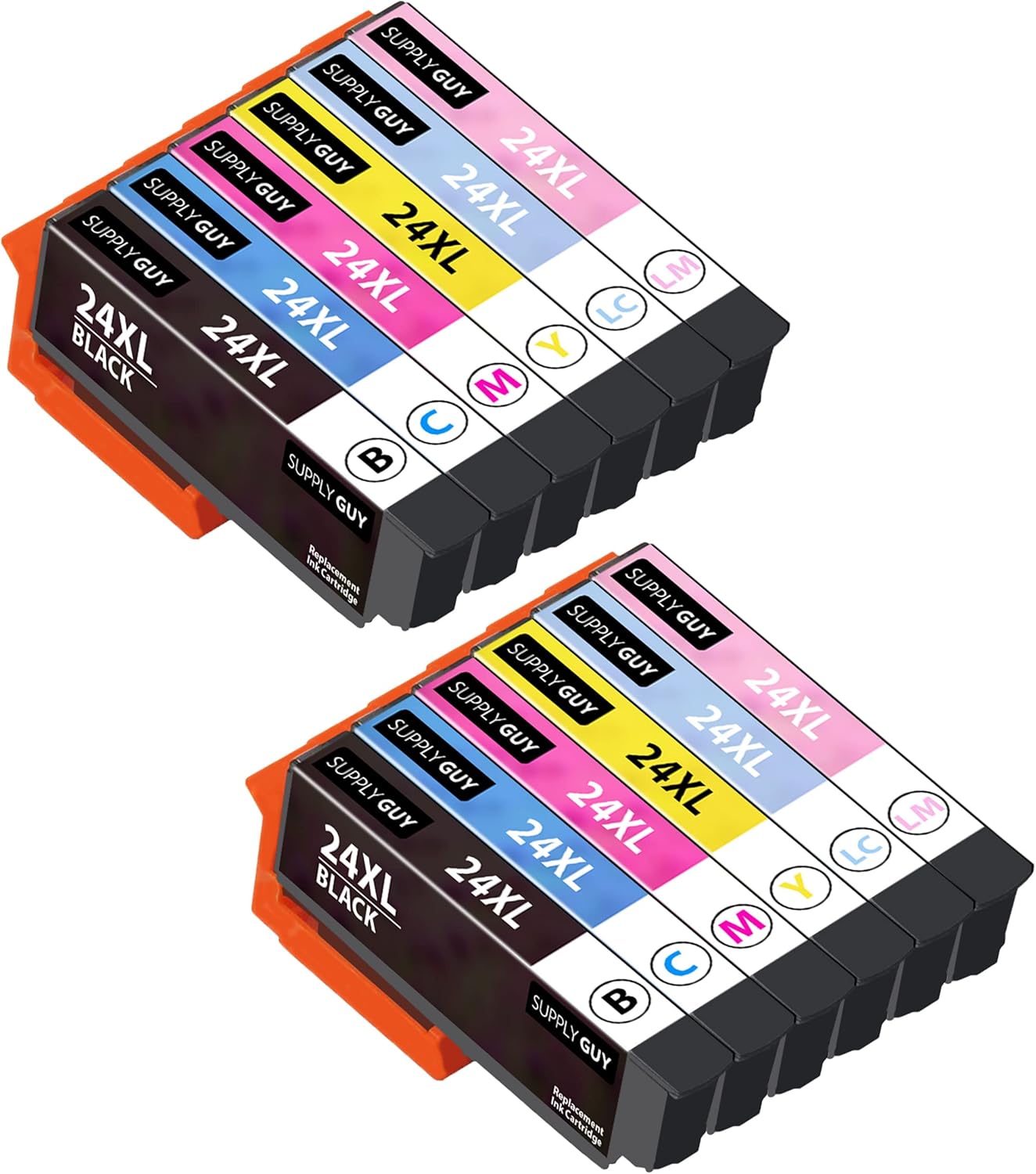Supply Guy 12 Printer Cartridges Compatible with Epson 24XL / 24 XL Multipack for Expression Photo XP55 XP65 XP750 XP760 XP850 XP860 XP950 XP960 XP970