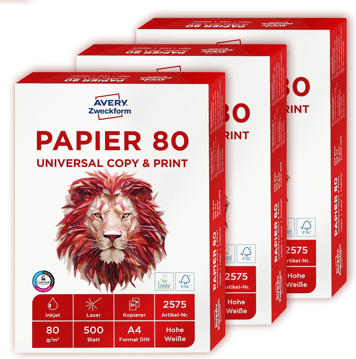 Avery Zweckform 2575 Printer Paper, Copier Paper