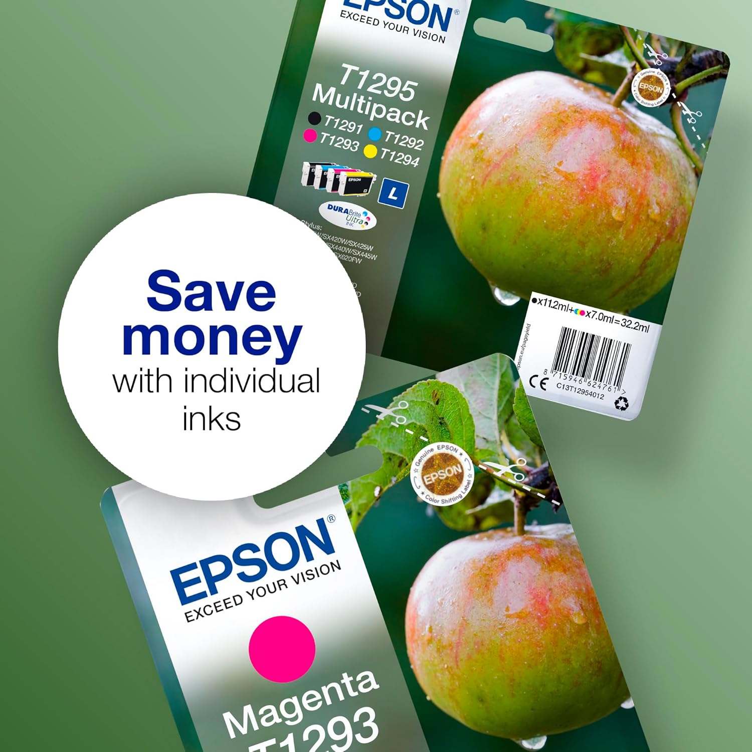 EPSON Apple Ink Cartridge for Workforce WF-3520DWF Series - Assorted Colours – Bild 4