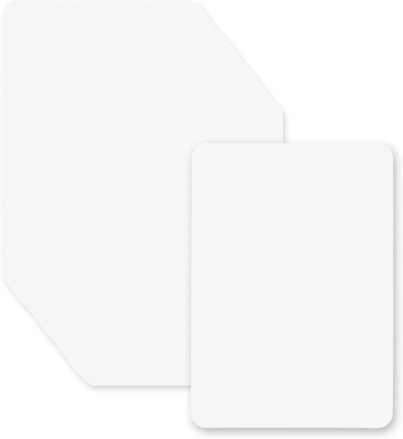Pack of 60 A6 Kraft Paper Cards 10.5 x 14.8 cm Postcards Blank 300 g/m² Printable Index Cards A6 Blank for DIY Creative Wedding Invitations Thank You Cards (White)