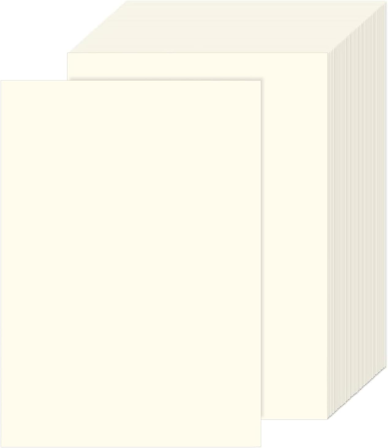 A4 Paper, 100 Sheets, 80 g/m² - Copy Paper and Printer Paper for DIY Projects, Drawing Paper, Sketching, Printing and Copying, Craft Card, Creative Crafts, Coloured Paper (Cream White)