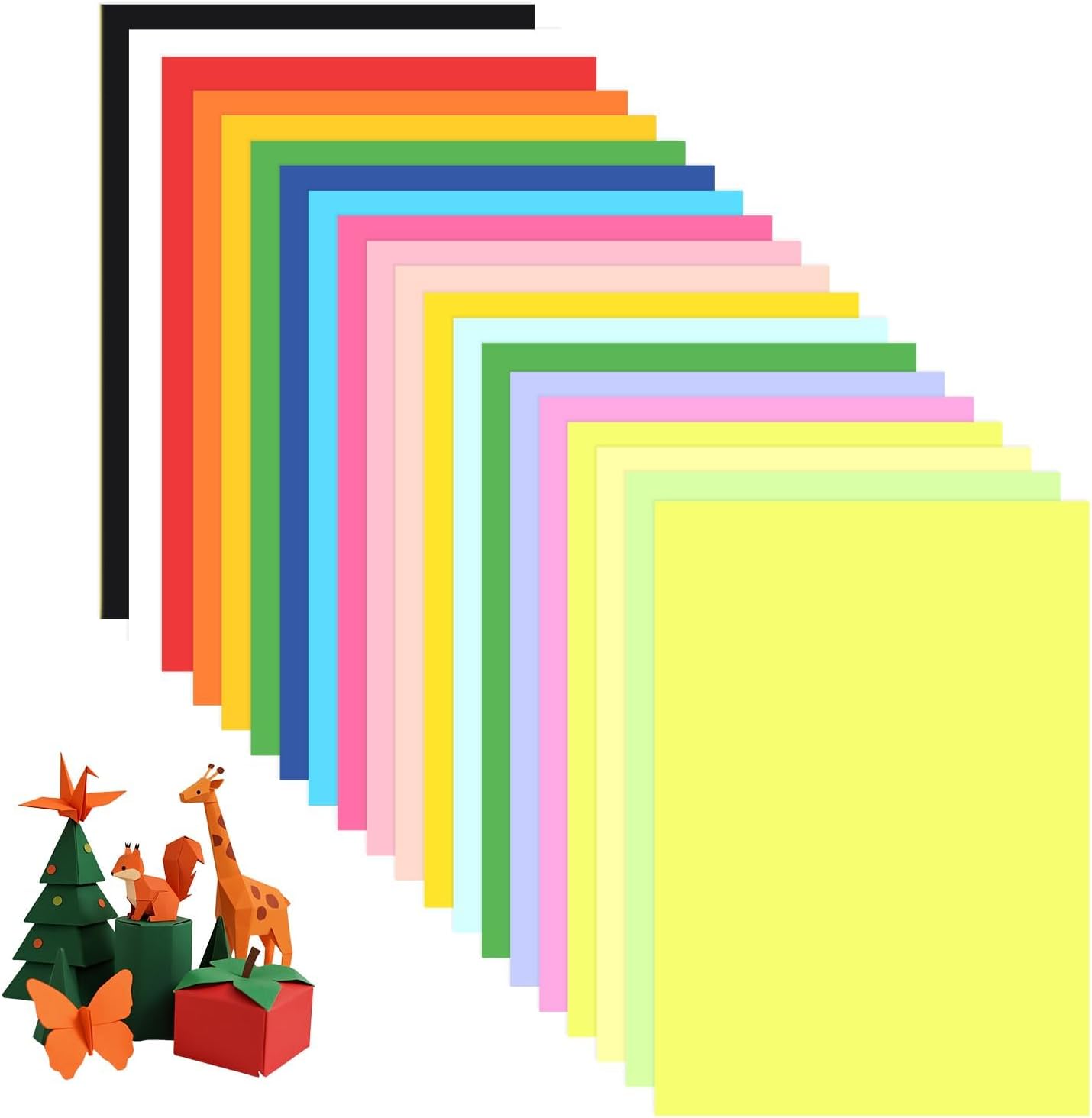 200 Sheets Coloured Paper A4 20 Colours 80 g/m² Double-Sided