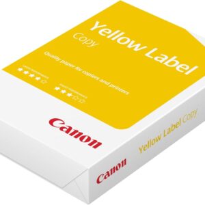 Canon Yellow Label Standard A4 Paper 80 g/m² – 500 Sheets Copier Paper PEFC (102µm Thickness, 150 Whiteness) | Canon Printer Paper and Copier Paper DIN A4, 500 Sheets, 80 g/m², CIE150, White, Universal Paper