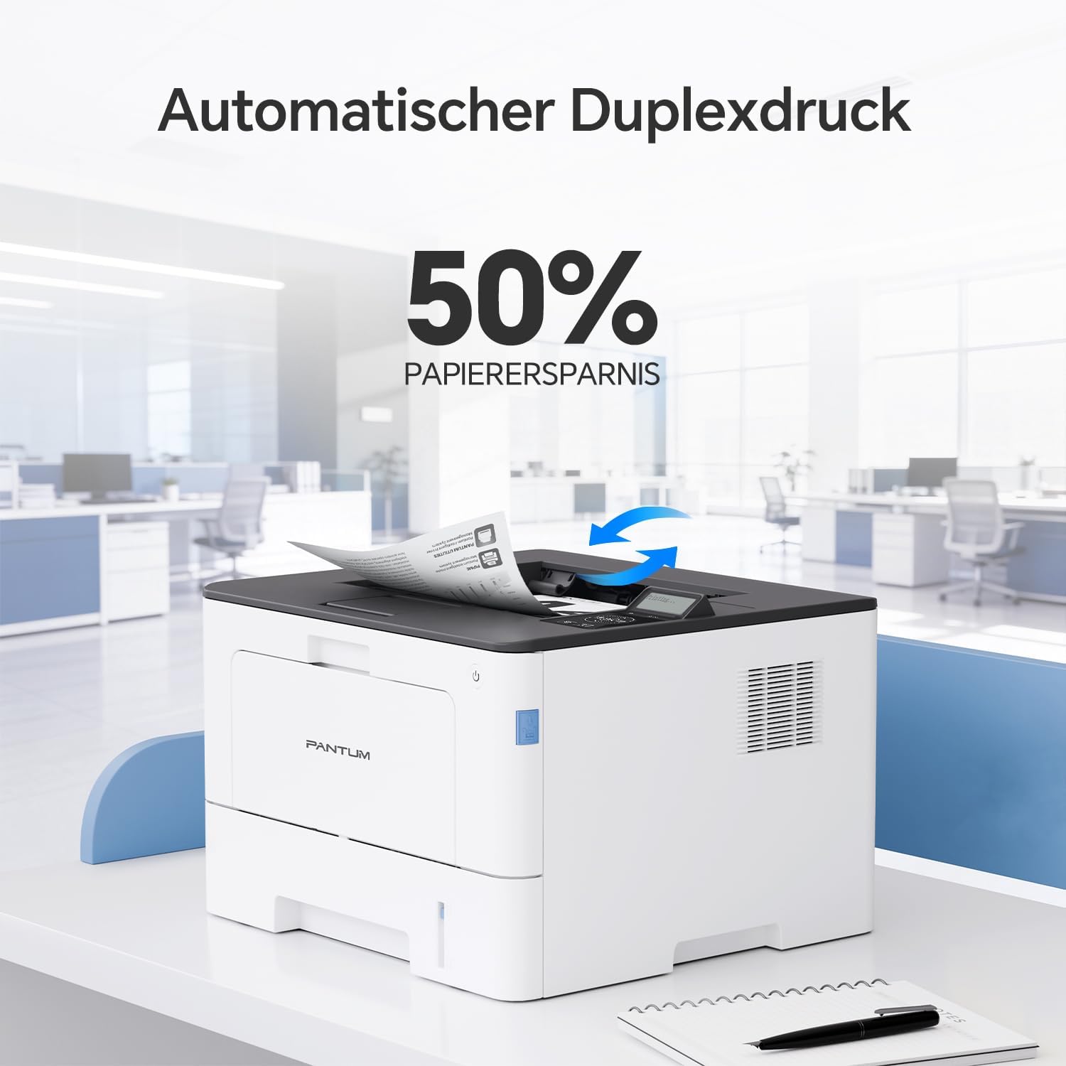 PANTUM BP5200DW Laser Printer Black White WLAN Printer, High Print Speed 42 ppm, Automatic Duplex Printing, USB, Ethernet, Airprint, A4, Includes 3000 Page Starter Toner Cartridge – Bild 5