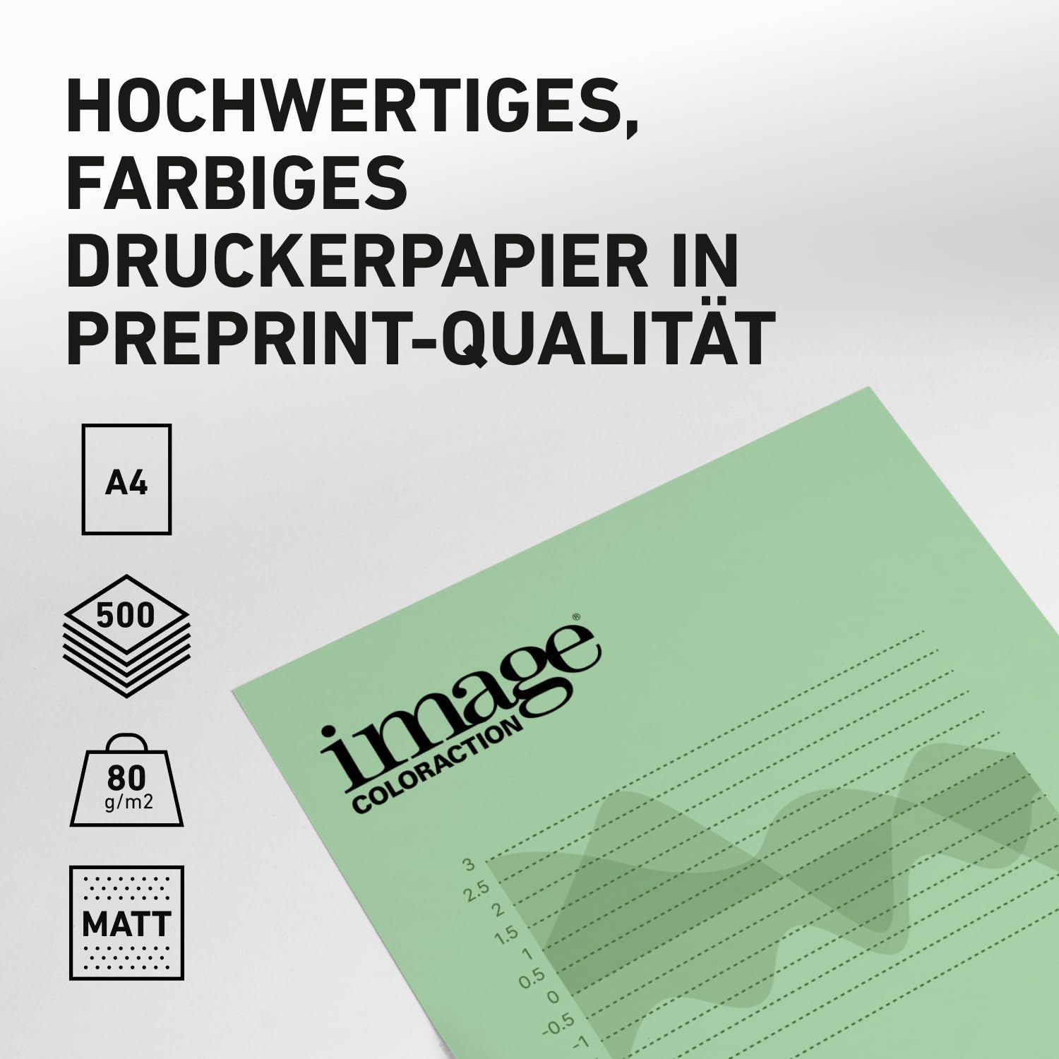 Coloraction Antalis 838A 080S 23 DIN A4 Photocopying Paper 80 g/sqm Forest Green – Bild 2