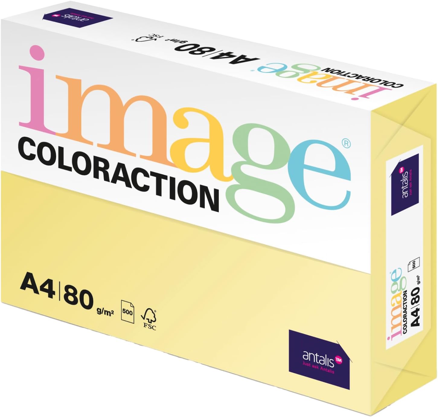 Coloraction Antalis 838A 080S 4 Copy Paper DIN A4 Desert Yellow 80 g/m2