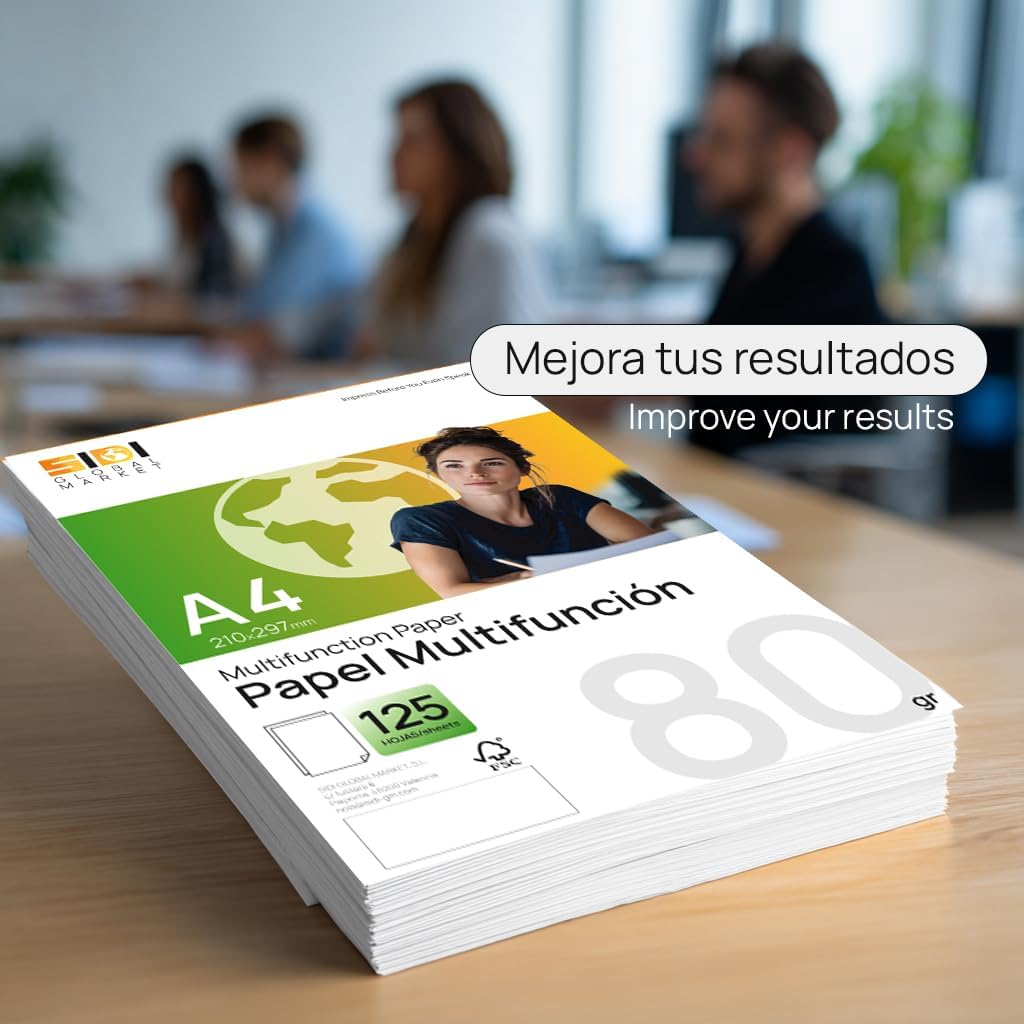 A4 Paper 80 g, Printer Paper for Laser and Inkjet Printers, White Paper for Printing, Writing or Drawing, DIN A4 210 x 297 mm, Paper Package for Office and Home - SIDI (80 g, 250 Sheets) – Bild 7