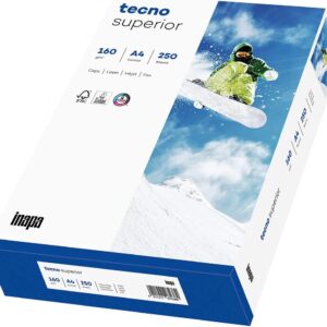 inapa superior printer / copy paper tecno: 160 g/m², A4, 250 sheets, bright white