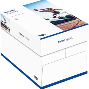 inapa Tecno Speed Printer / Copier Paper: 80 g/m², A3, 2,500 Sheets (5 x 500), White, Fast and Jam Free Printing