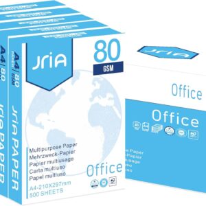 Copier Paper Home & Office - Basics Printer Paper for Home and Office Universal Printer Paper for Laser Printers and Inkjet Printers Suitable 2500 Sheets DIN A4 80 g, White (5 x 500 Sheets), Pack of 5