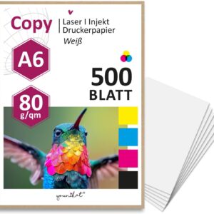 Younikat DV1310 500 Sheets DIN A6 Paper White 80 g/m² Blank