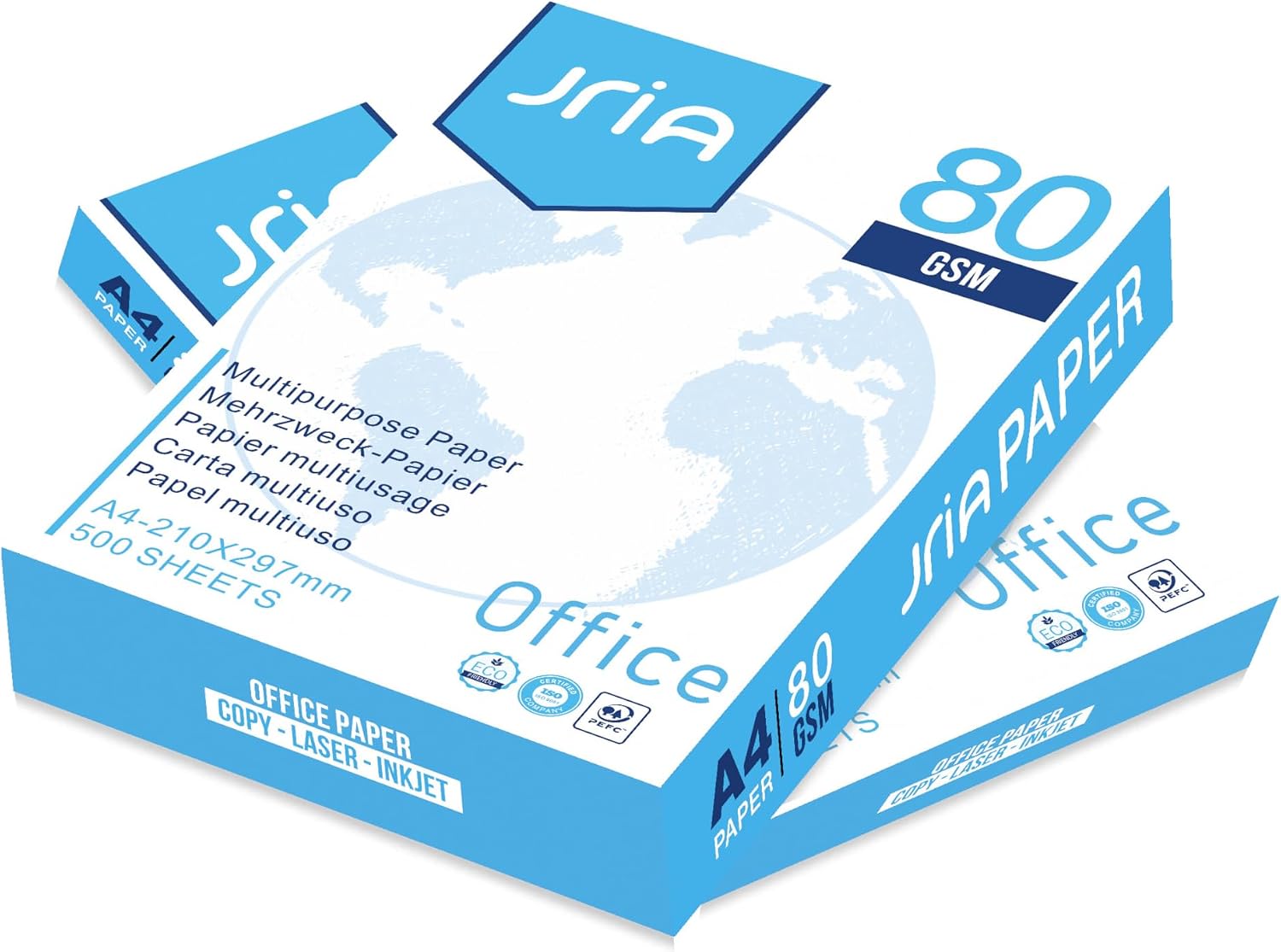 Copier Paper Home & Office - Basics Printer Paper for Home and Office Universal Printer Paper for Laser Printers and Inkjet Printers Suitable 2500 Sheets DIN A4 80 g, White (5 x 500 Sheets), Pack of 5 – Bild 3