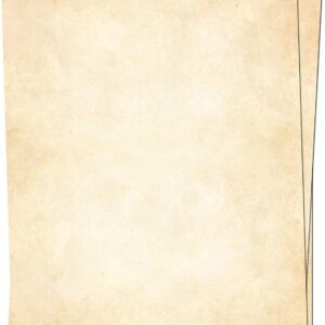 50 x PRESENTOU Letter Paper Printed on Both Sides 120 g Paper | Motif Paper Certificate Paper Certificate Menu Love Letter (Vintage Bright, 50 Sheets)