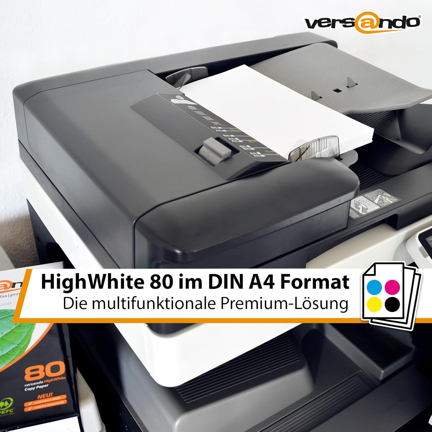 Versando copier paper – white | (10 x 500 sheets HighWhite 80) bright colours, clear writing, PEFC certified – Bild 4