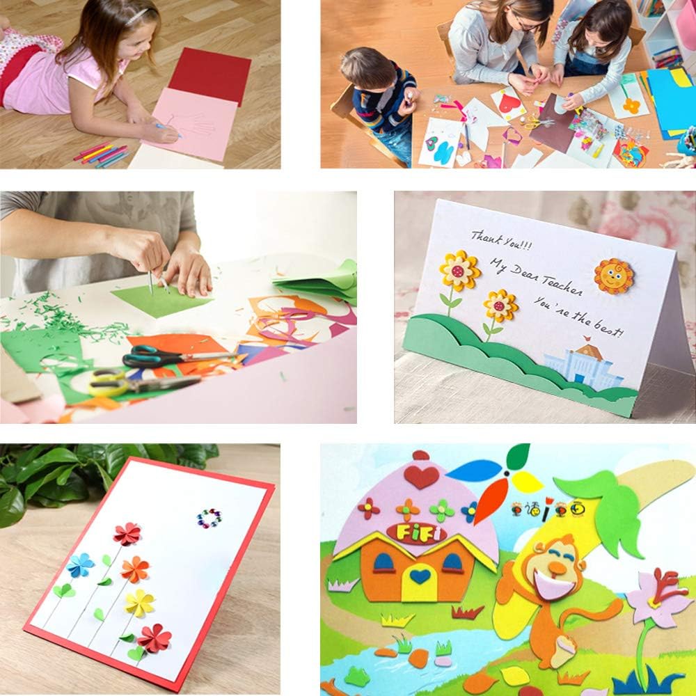 A4 Coloured Copy Paper, 100 Sheets Coloured Printer Paper, A4 Paper Jam, Colorful Paper for DIY, Greeting Cards and Paintings – Bild 2